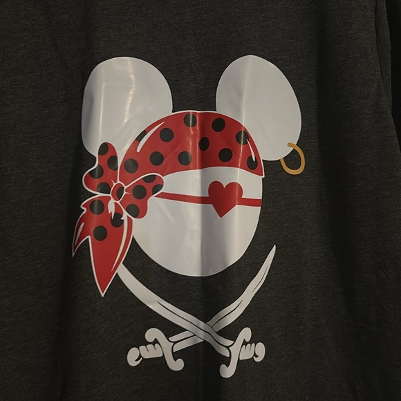 Minnie Mouse Pirate T shirt size M dark gray - Picture 2 of 3